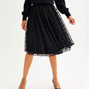 Women's Draper James Floral Burnout Midi Skirt